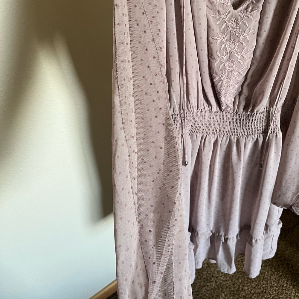Long Sleeve Ruffle Mini Dress - Picture 7 of 9